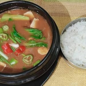 No(43)된장찌개 Doenjang Jjigae [br]  Korean Soybean Paste Stew with rice