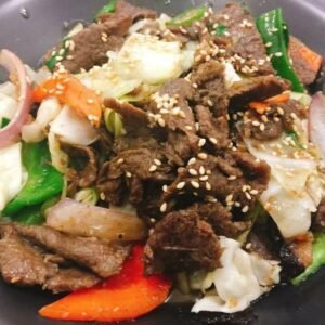 No 22(1)소불고기 [br] Korean Marinated Beef Bulgogi with Vegetables