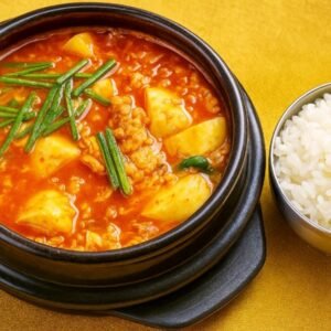 No(42)순두부찌개 Sundubu Jjigae [br]  Soft Tofu Soup with Rice