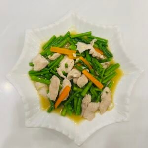 Fried Chicken with Asparagus[br]ကြက်ကညွတ်ကြော်