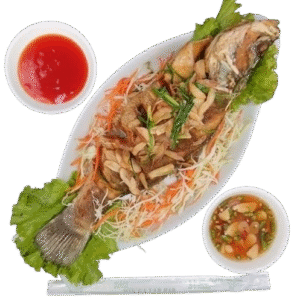 Deep Fried Whole Fish[br]ငါးကောင်လုံးကြွပ်ကြော်