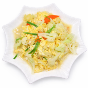 Fried Caulifiower With Egg[br]ပန်းပွင့်ကြော်+ကြက်ဥ